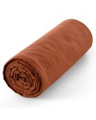 Drap housse 100% Coton bonnet 30 cm paprika