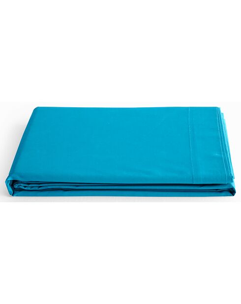 Drap Plat 100% Coton cyan