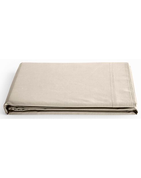 Drap Plat 100% Coton sable
