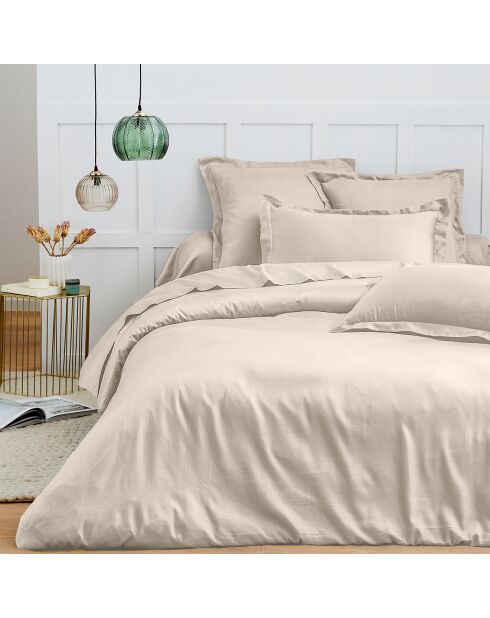 Housse de couette 100% Coton sable