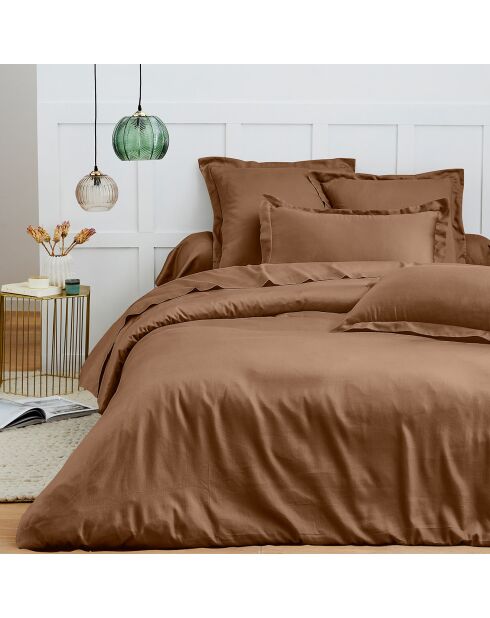 Housse de couette 100% Coton taupe