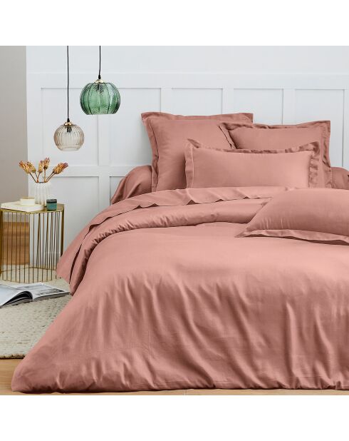 Copripiumino 100% cotone rosa antico