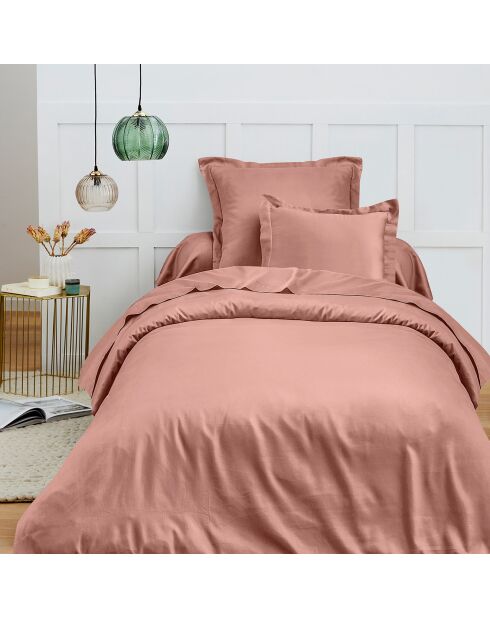 Copripiumino 100% cotone rosa antico