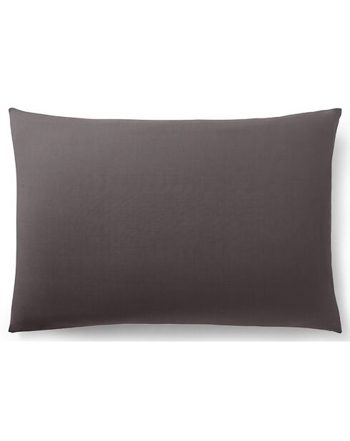 Taie d'oreiller 100% Coton ardoise