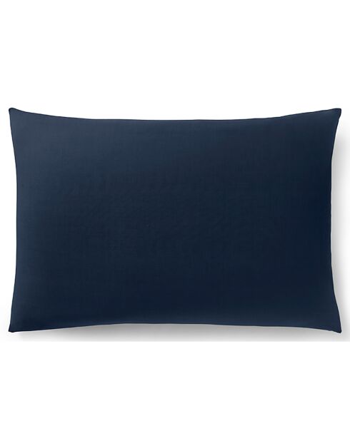 Taie d'oreiller 100% Coton bleu nuit