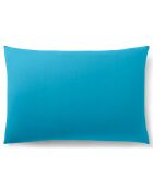 Taie d'oreiller 100% Coton cyan