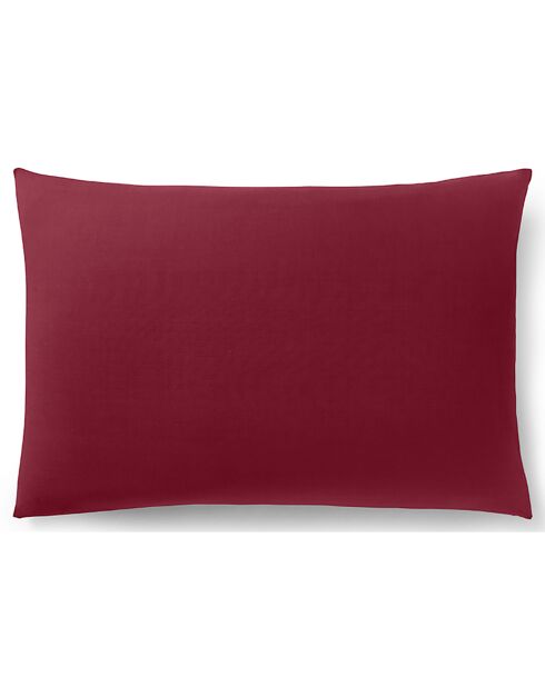 Taie d'oreiller 100% Coton grenat