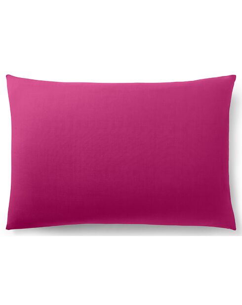 Taie d'oreiller 100% Coton magenta