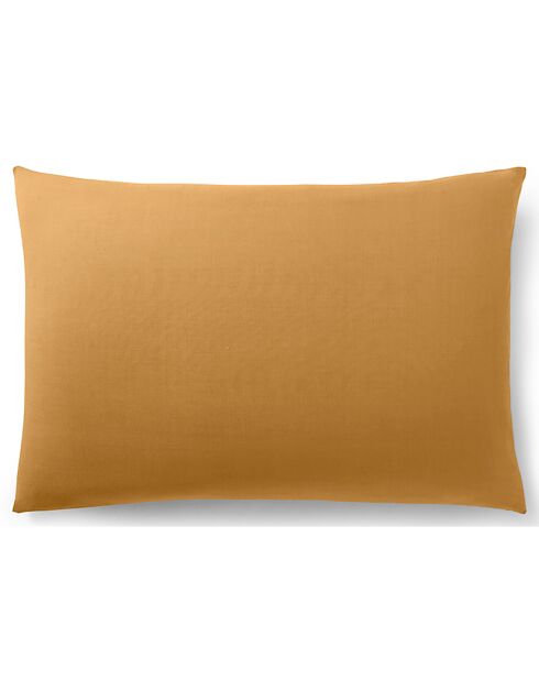 Taie d'oreiller 100% Coton miel