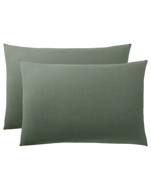 Taie d'oreiller 100% Coton romarin