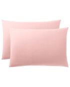Taie d'oreiller 100% Coton rose dragee
