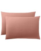 Taie d'oreiller 100% Coton vieux rose