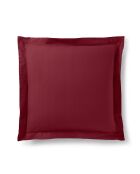 Taie d'oreiller Volant plat 100% coton grenat