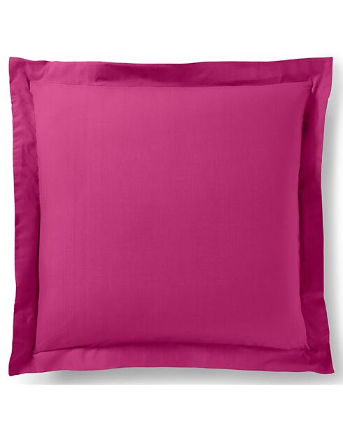 Taie d'oreiller Volant plat 100% coton magenta