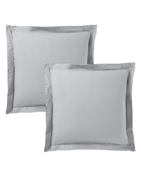 Taie d'oreiller Volant plat 100% coton nuage