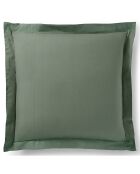 Taie d'oreiller Volant plat 100% coton romarin
