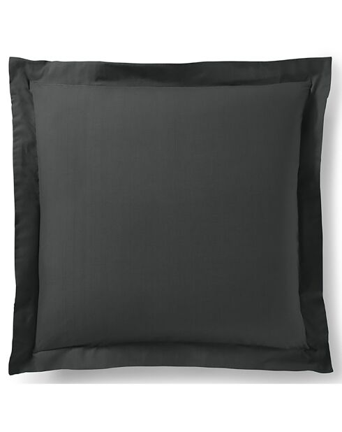 Taie d'oreiller Volant plat 100% coton truffe
