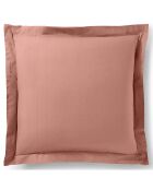 Taie d'oreiller Volant plat 100% coton vieux rose