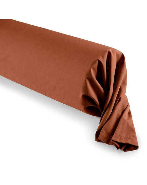 Taie de Traversin 100% coton paprika
