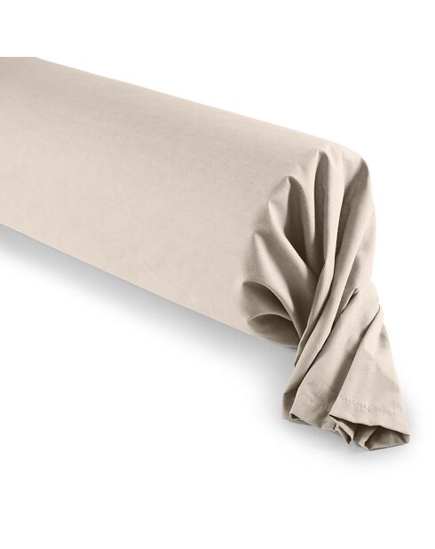 Taie de Traversin 100% coton sable
