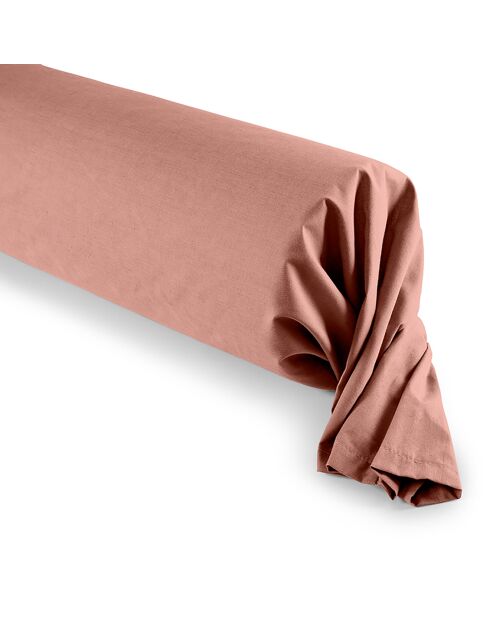 Taie de Traversin 100% coton vieux rose