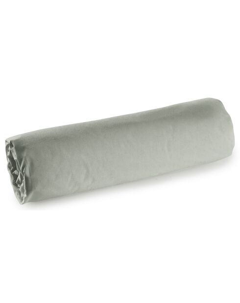 Drap housse en percale de coton bonnet 30 cm ardoise