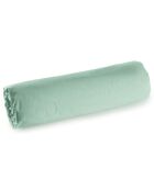 Drap housse en percale de coton bonnet 30 cm celadon