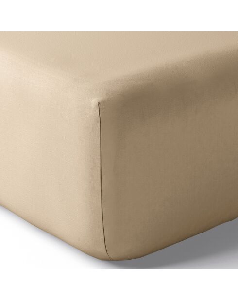 Drap housse en percale de coton bonnet 30 cm lin