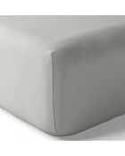 Drap housse en percale de coton bonnet 30 cm perle