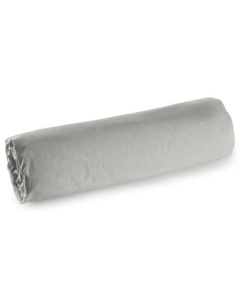 Drap housse en percale de coton bonnet 30 cm perle