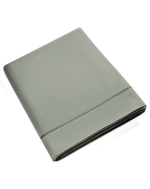 Drap Plat en percale de coton ardoise