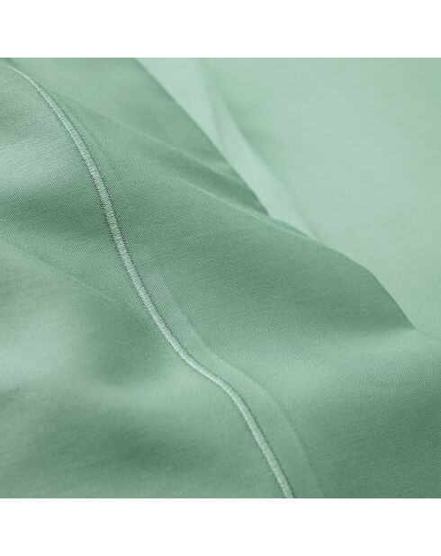 Drap Plat en percale de coton celadon