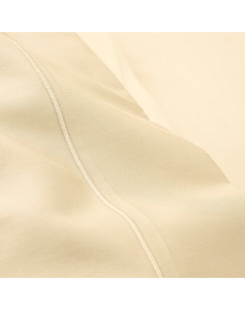 Drap Plat en percale de coton ivoire