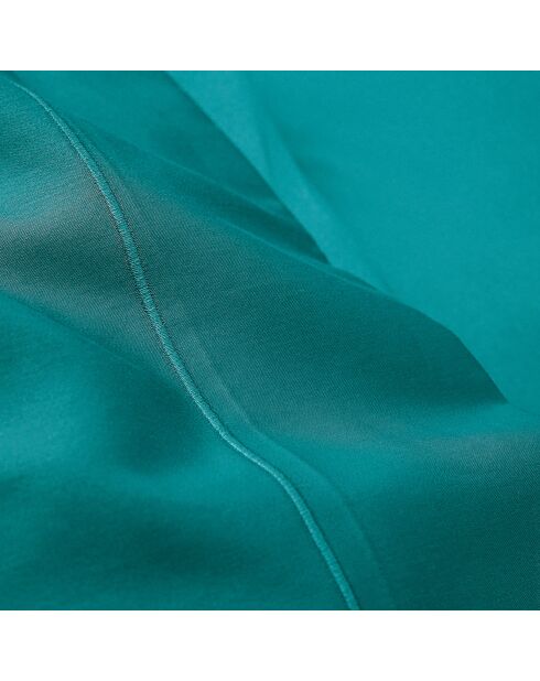 Drap Plat en percale de coton paon