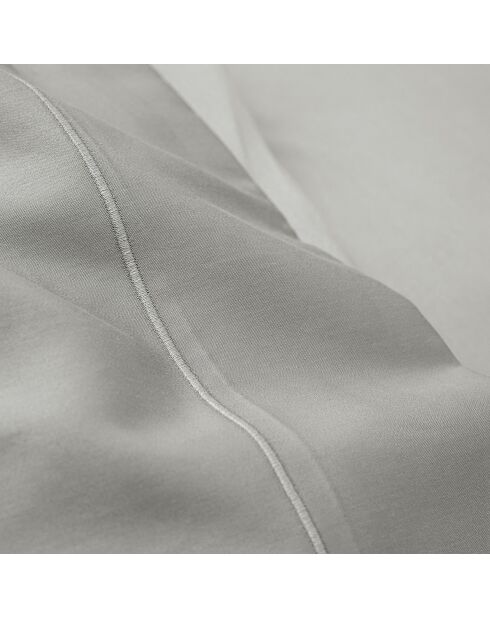 Drap Plat en percale de coton perle