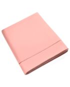 Drap Plat en percale de coton rose poudré