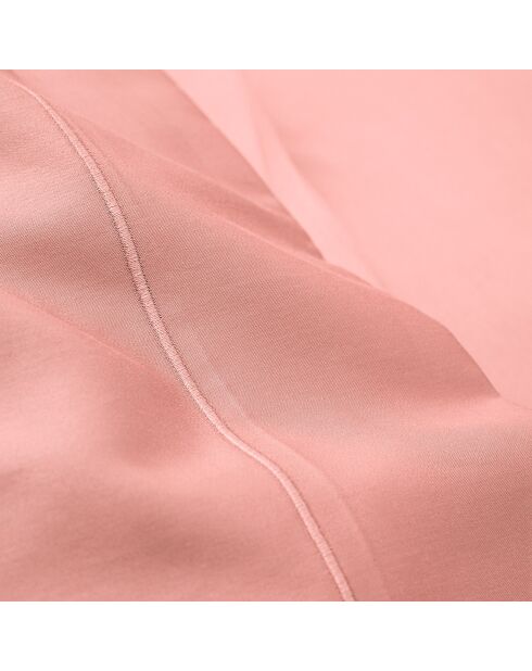 Drap Plat en percale de coton rose poudré