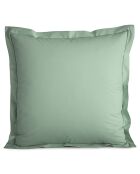 Taie d'oreiller en percale de coton celadon