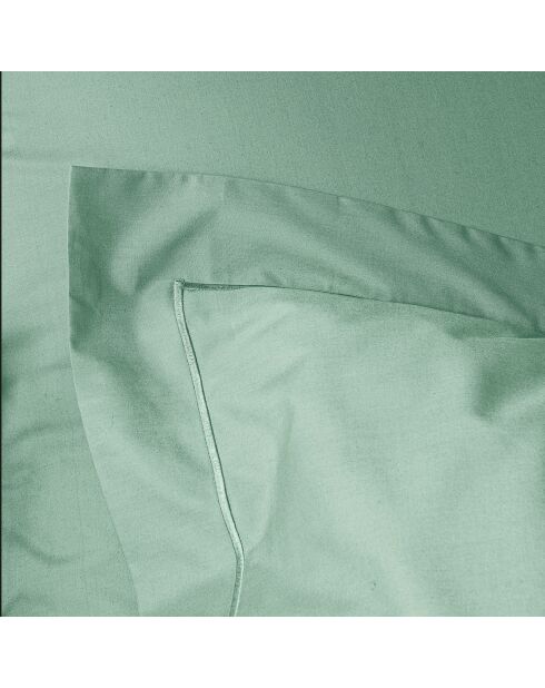 Taie d'oreiller en percale de coton celadon