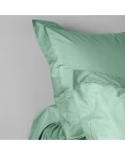 Taie d'oreiller en percale de coton celadon