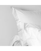 Taie d'oreiller en percale de coton neige