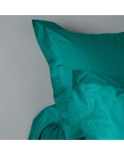 Taie d'oreiller en percale de coton paon