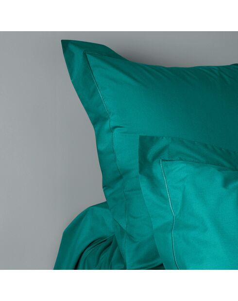 Taie d'oreiller en percale de coton paon