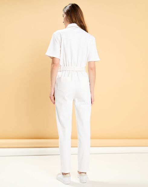 Tuta Erin in denim bianco