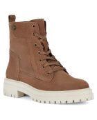 Boots en Velours de Cuir Iridea marron