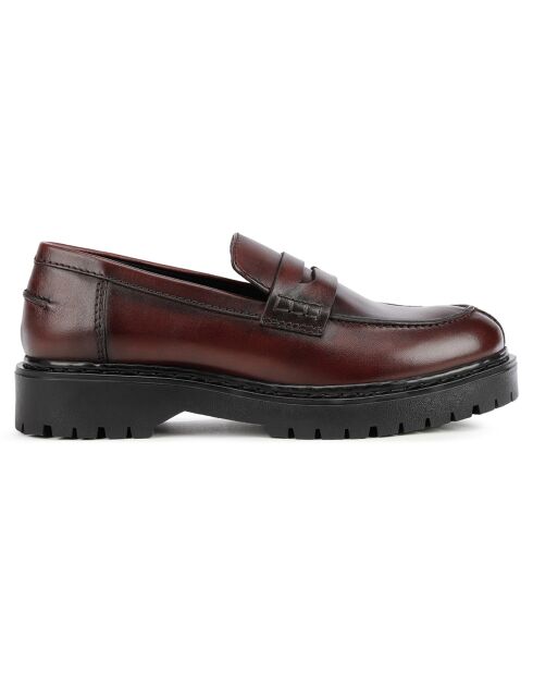 Mocassins en Cuir Bleyze bordeaux