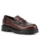 Mocassins en Cuir Bleyze bordeaux