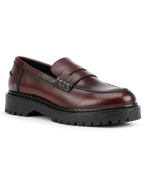 Mocassins en Cuir Bleyze bordeaux