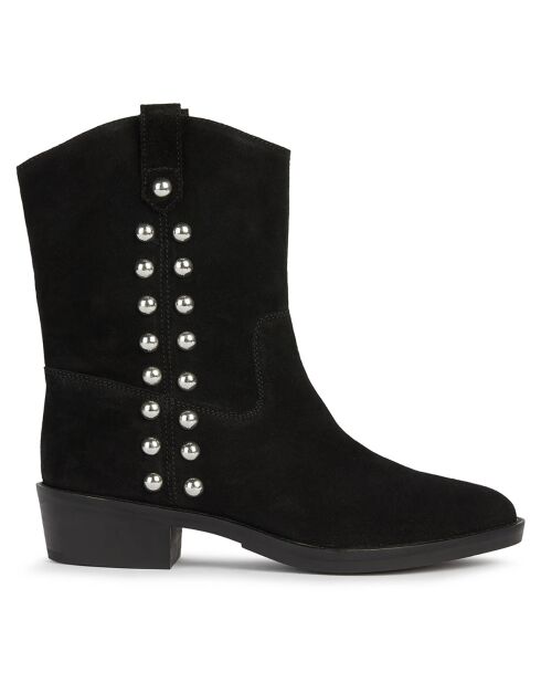 Boots en Velours de Cuir Teoclea noires