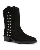 Boots en Velours de Cuir Teoclea noires